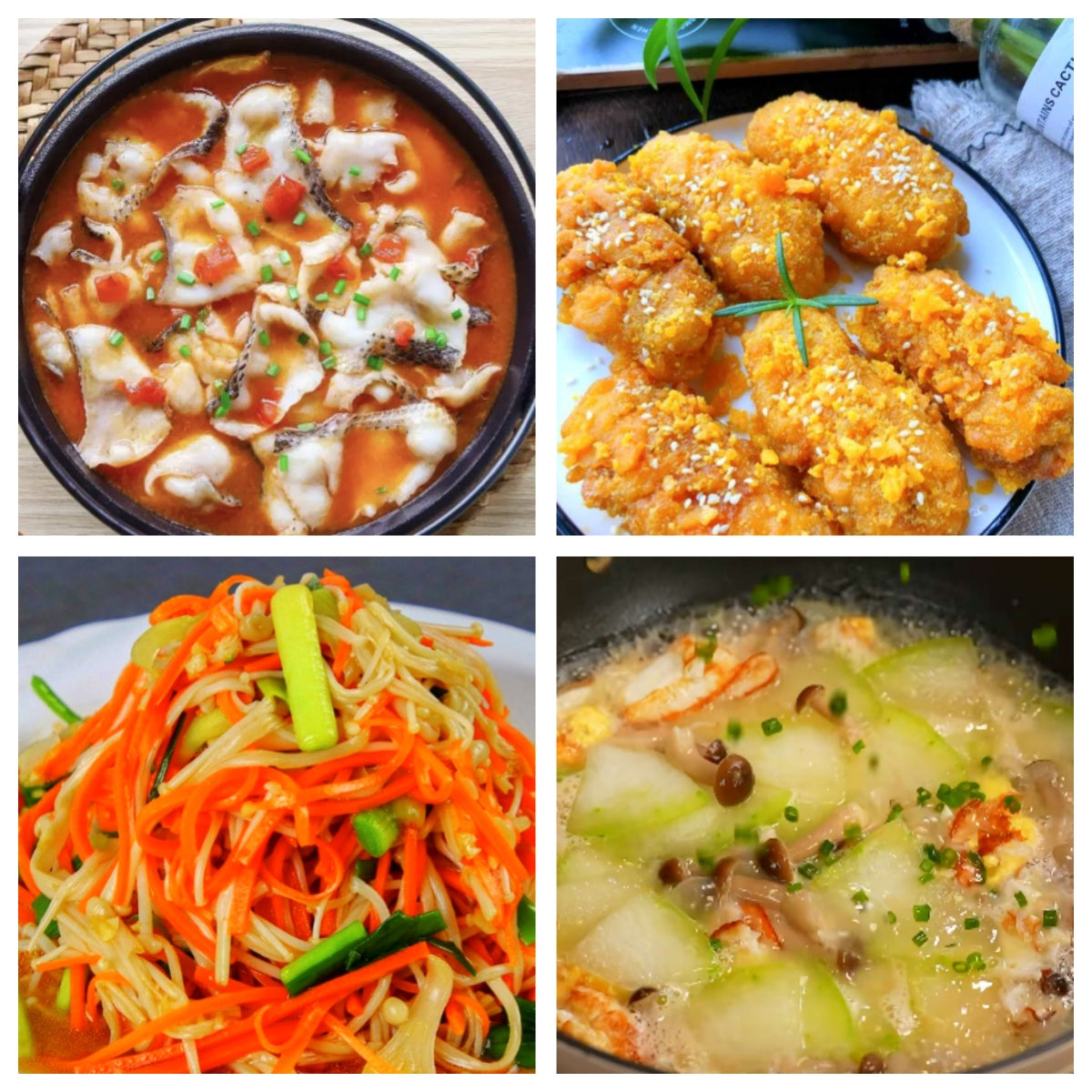 Wednesday, June 24th: Classic dishes return: Tomato and black carp fillets, salted egg yolk chicken wings, cold shredded vegetables, and three-delicacy winter melon soup.