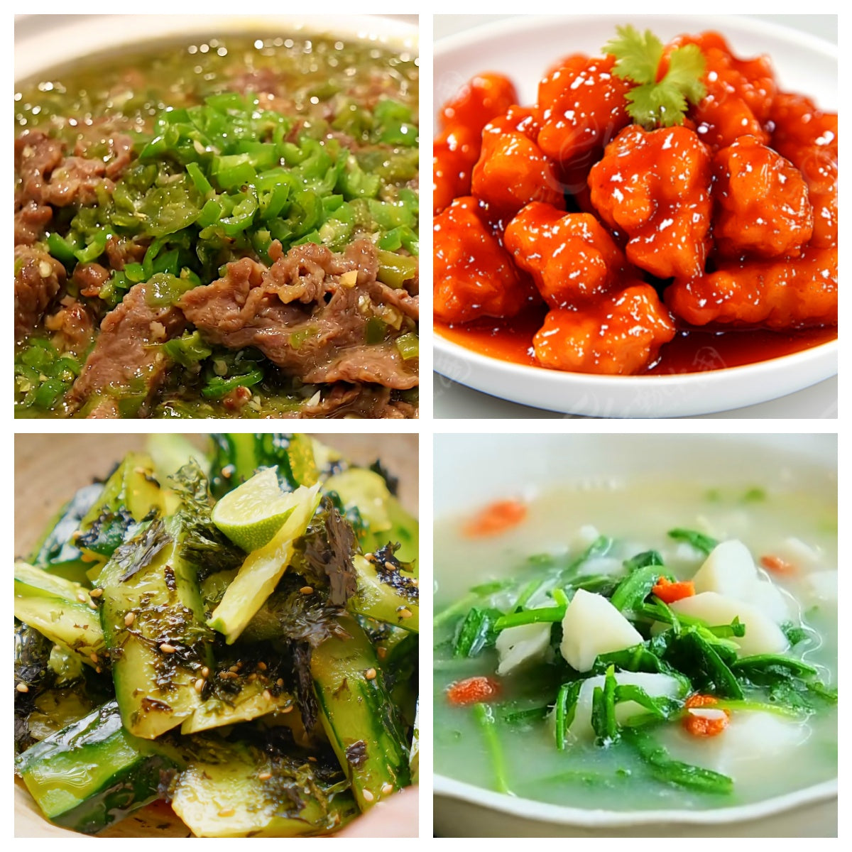 06月05日 周五麻辣鲜香:🌶️烧椒牛肉、糖醋里脊、凉拌海苔黄瓜、荠菜山药汤