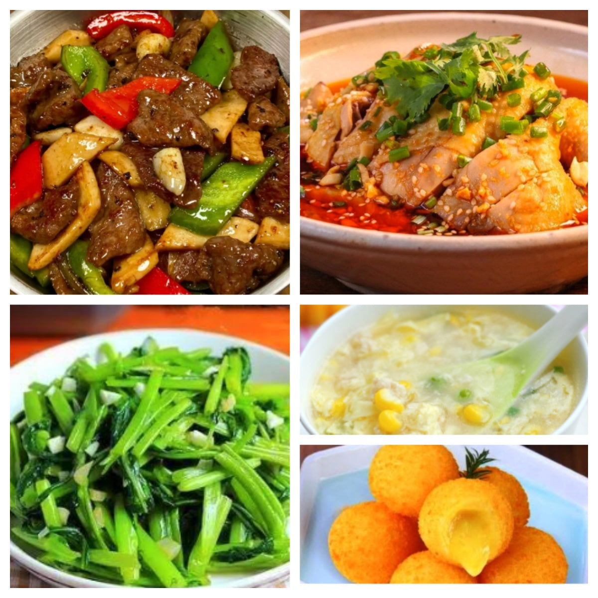 08月04日 周二麻辣鲜香:🌶️花果山馋嘴鸡、黑椒牛肉杏鲍菇、空心菜、鸡茸玉米羹(赠品:炸榴莲球)