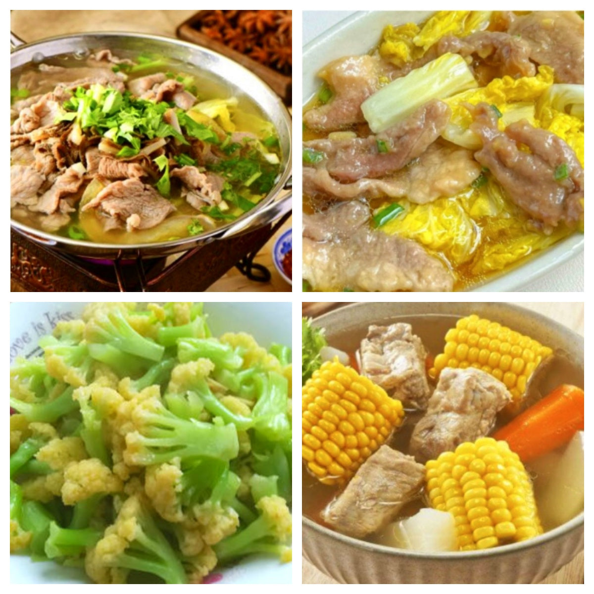 12月08日 周一经典回归：🌶️跷脚牛肉 （含蘸料）、娃娃菜蒸肉片、清炒菜花、玉米胡萝卜排骨