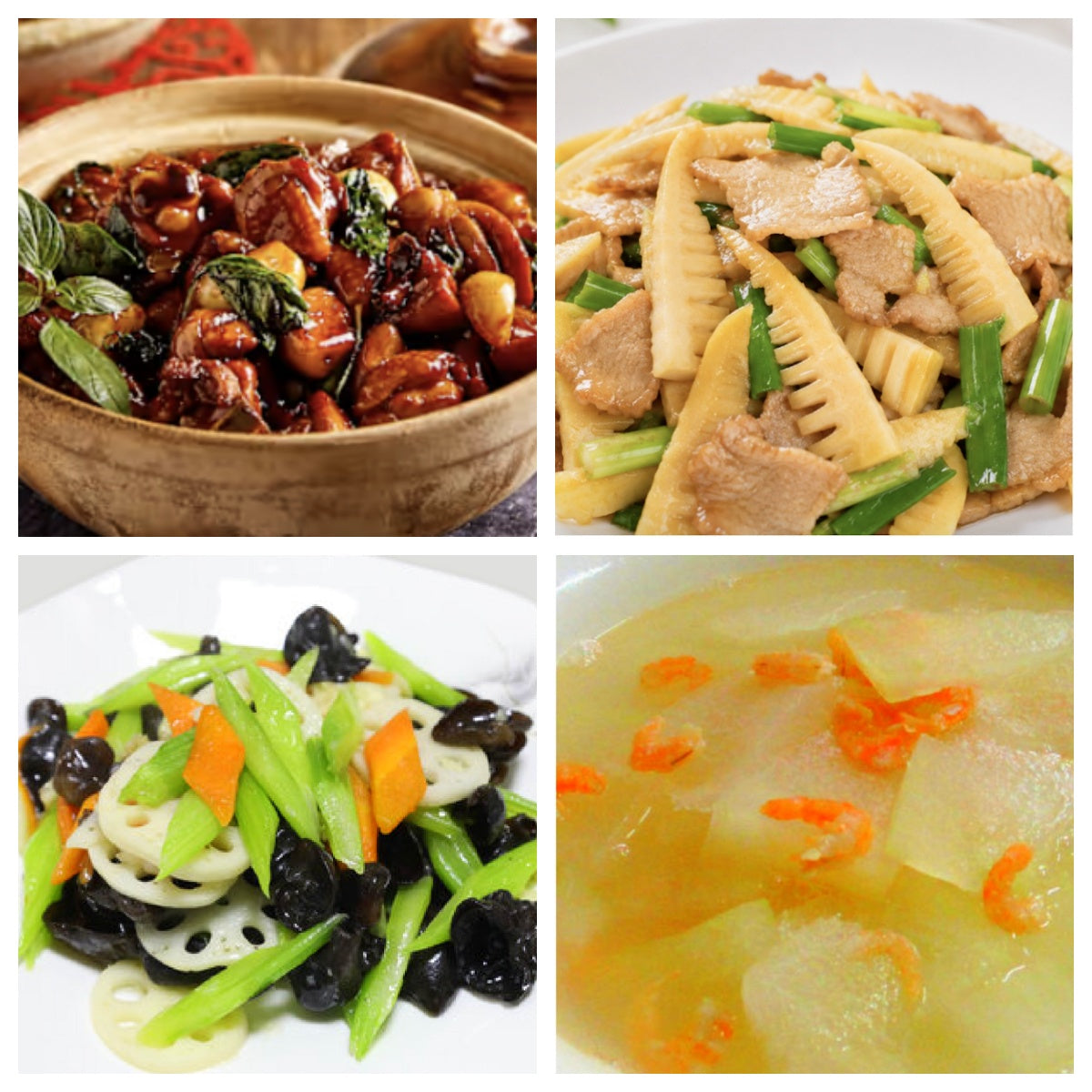 06月08日 周一经典回归：三杯鸡、嫩笋炒肉片、西芹藕片、冬瓜枸杞汤