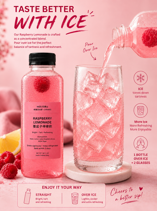 Raspberry Lemonade 粉红覆盆子柠檬饮